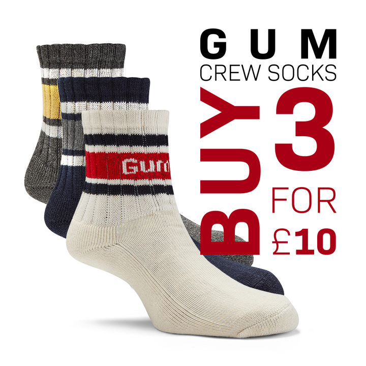 GUM Crew Sock - Men's - Chocolate & Cream