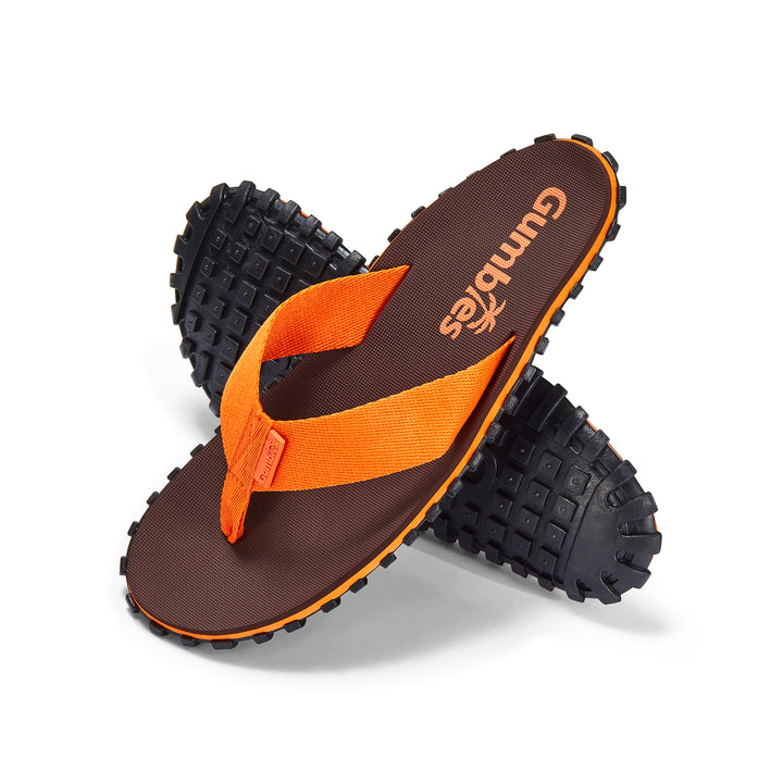 Duckbill Flip-Flops - Men's - Brown & Orange