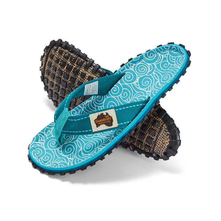 Islander Flip-Flops - Women's - Turquoise Swirls