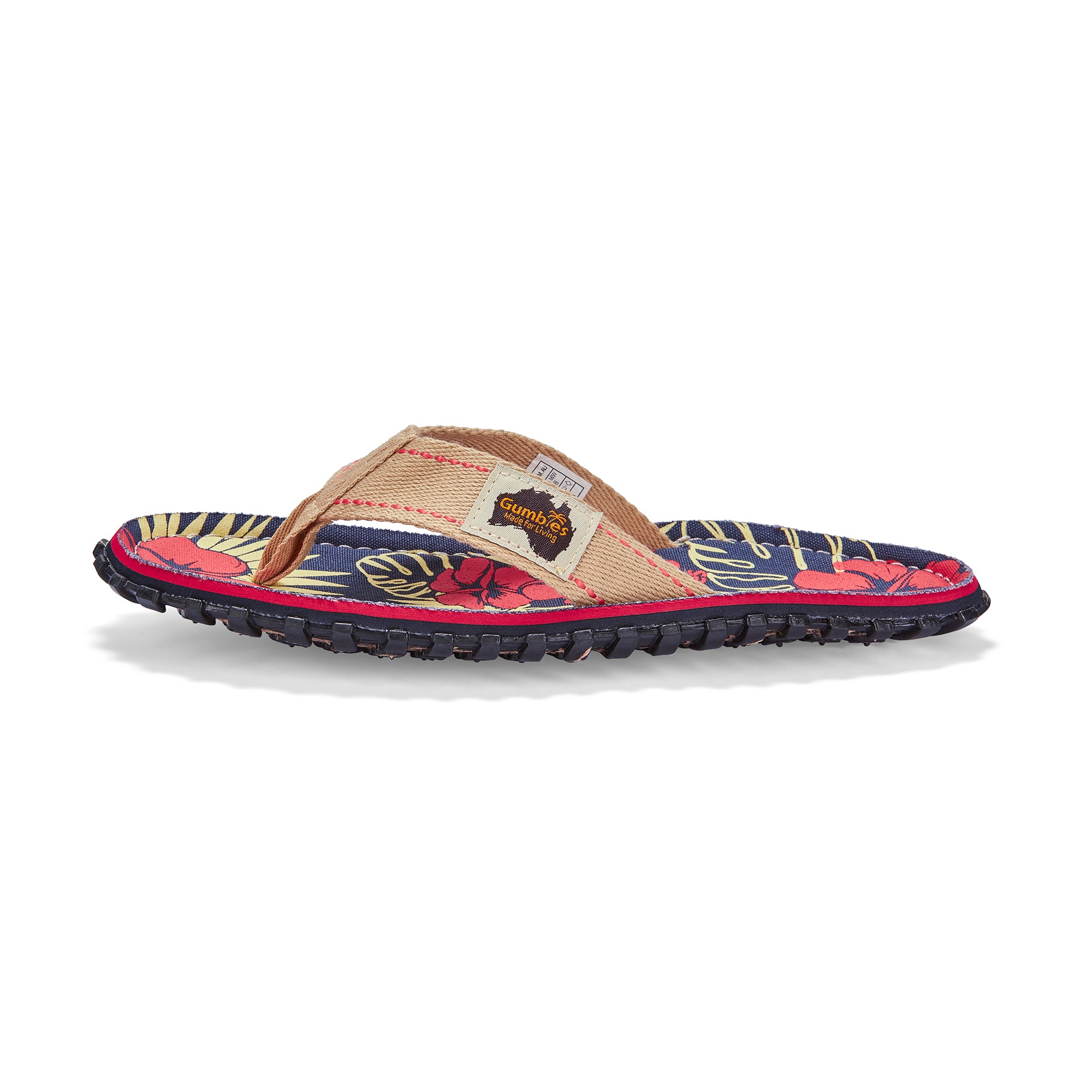 Islander Flip-Flops - Men's - Denim Hibiscus