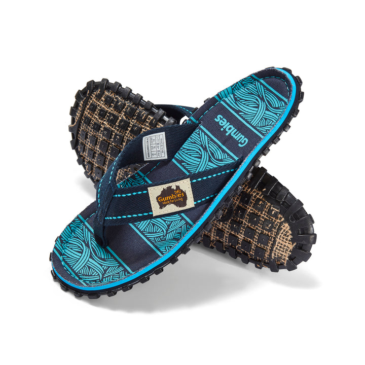 Islander Flip-Flops - Women's - Navy Waves