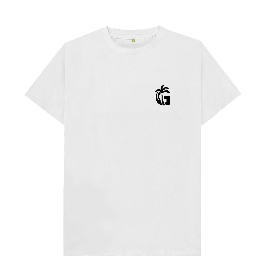 White Gumbies G Chest Logo White\/Black - Unisex Organic Cotton T-Shirt