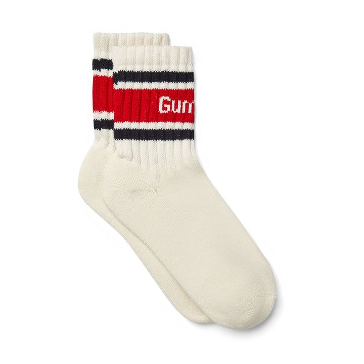 GUM Crew Sock - Men's - Cream & Red