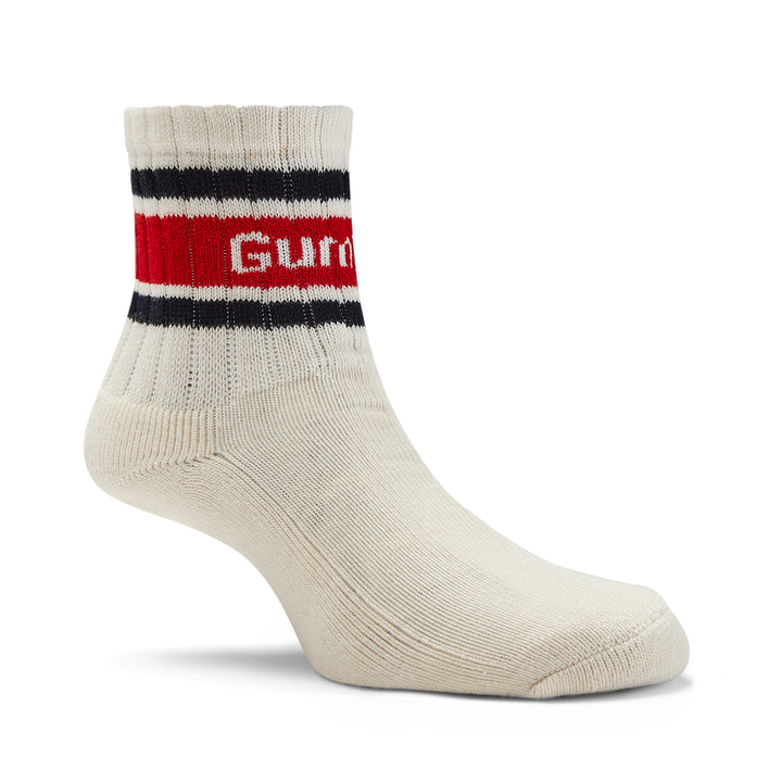 GUM Crew Sock - Men's - Cream & Red