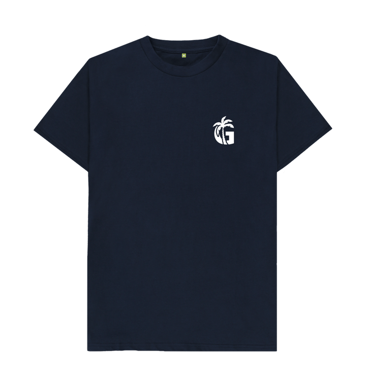 Navy Blue Printed T-shirt Front