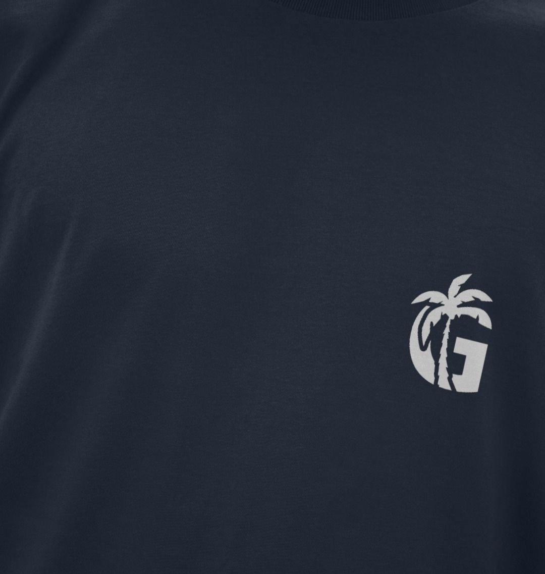 Gumbies G Chest Logo Navy/White - Unisex Organic Cotton T-Shirt