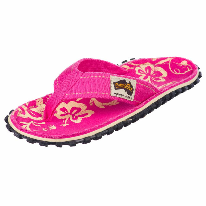 Islander Flip-Flops - Children's - Pink Hibiscus